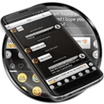 Logo of SMS Messages Gloss White Black android Application 