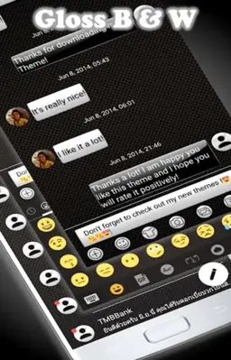 SMS Messages Gloss White Black android App screenshot 1