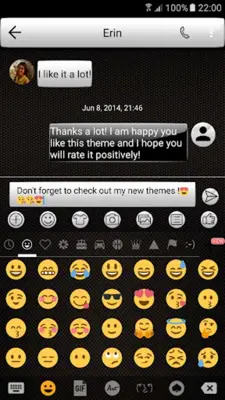 SMS Messages Gloss White Black android App screenshot 2