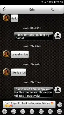 SMS Messages Gloss White Black android App screenshot 4